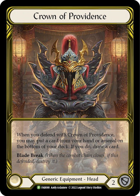 Image of Crown of Providence (Golden) [FAB088] (Promo)  Cold Foil