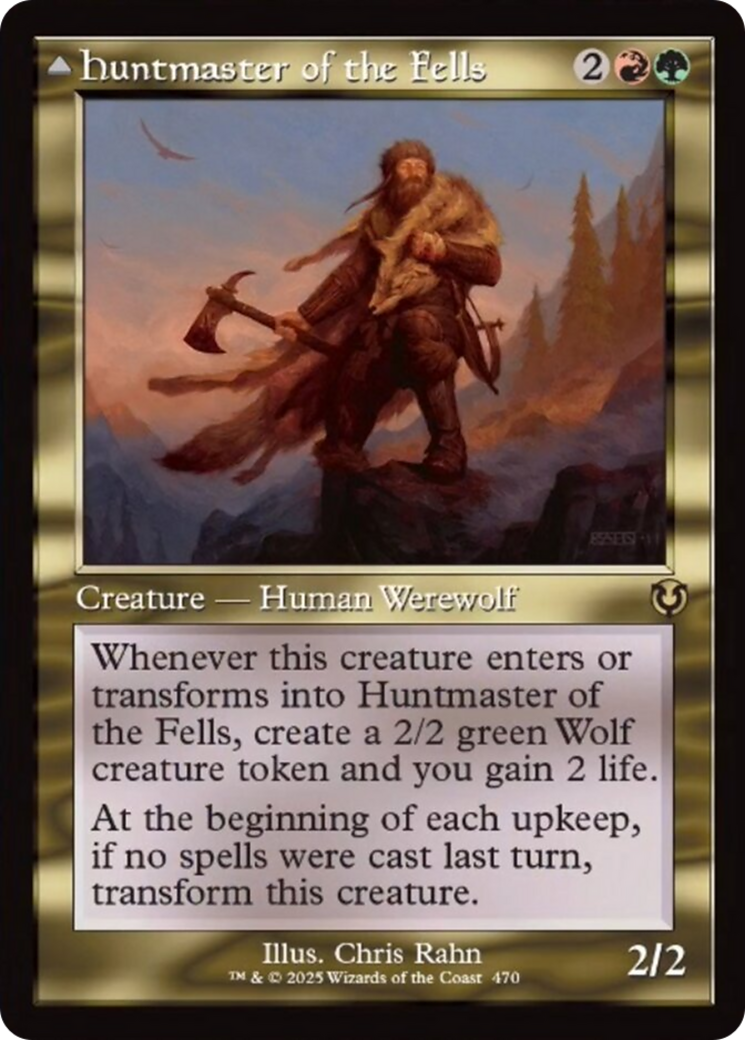 Image of Huntmaster of the Fells // Ravager of the Fells (Retro Frame) [Innistrad Remastered]
