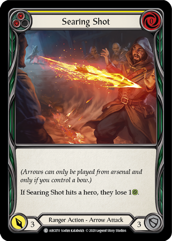 Searing Shot (Yellow) [U-ARC070] (Arcane Rising Unlimited)  Unlimited Rainbow Foil