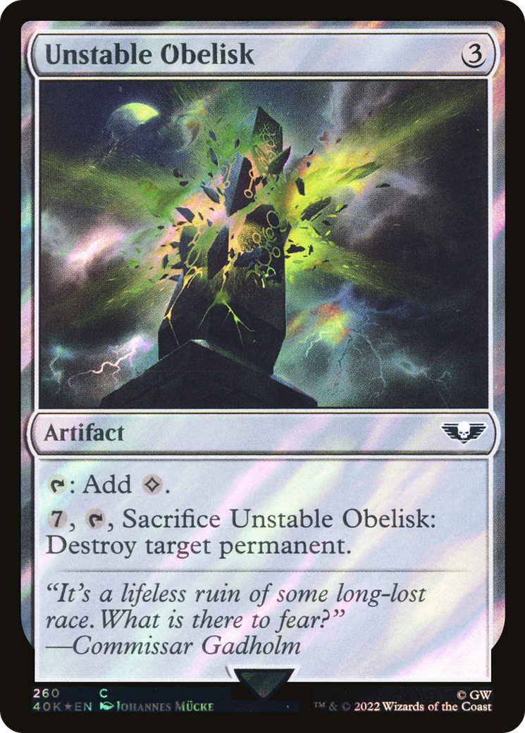 Image of Unstable Obelisk (Surge Foil) [Warhammer 40,000]
