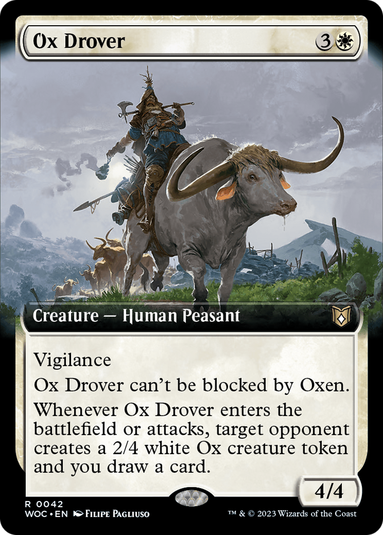 Image of Ox Drover (Extended Art) [Wilds of Eldraine Commander]