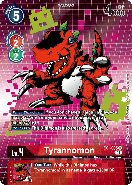 Image of Tyrannomon [EX1-005] (Alternate Art) [Classic Collection]