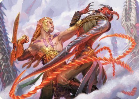 Image of Tyvar's Stand Art Card [Phyrexia: All Will Be One Art Series]