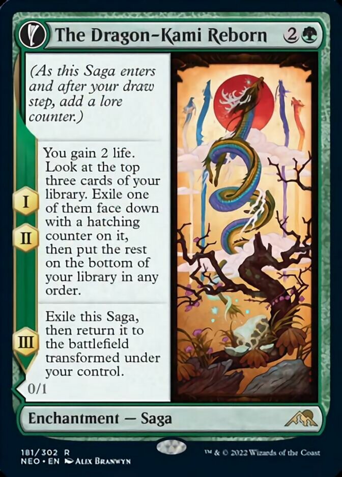 Image of The Dragon-Kami Reborn // Dragon-Kami's Egg [Kamigawa: Neon Dynasty]