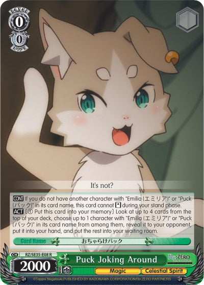 Image of Puck Joking Around (RZ/SE35-E08 R) (Parallel Foil) [Re:ZERO: The Frozen Bond]