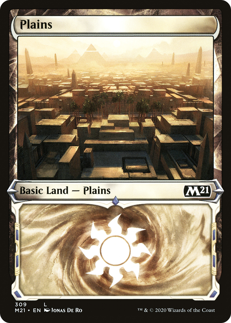 Image of Plains (309) (Showcase) [Core Set 2021]