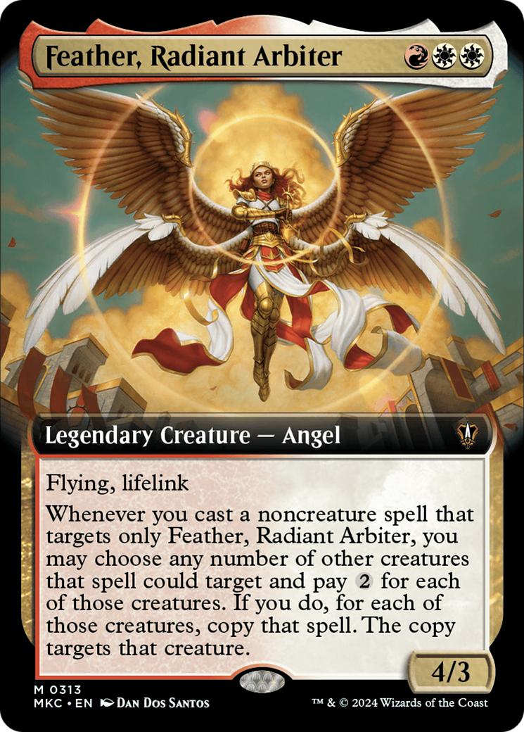 Image of Feather, Radiant Arbiter (Extended Art) [Murders at Karlov Manor Commander]