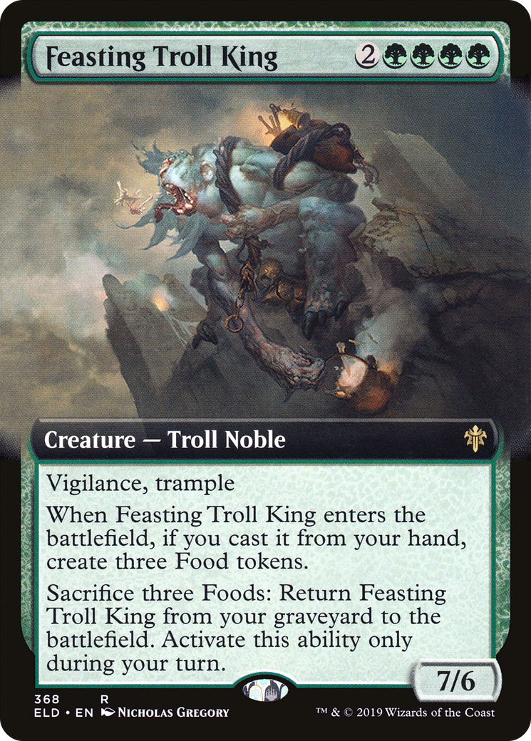Image of Feasting Troll King (Extended Art) [Throne of Eldraine]