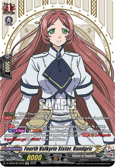 Image of Fourth Valkyrie Sister, Randgriz (D-TB02/SP12EN) [Record of Ragnarok]