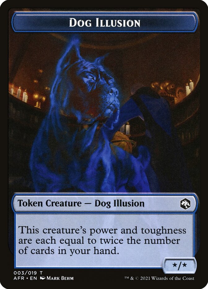 Image of Zombie // Dog Illusion Double-Sided Token [Dungeons & Dragons: Adventures in the Forgotten Realms Tokens]