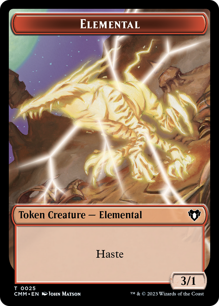 Image of Elemental Token (25) [Commander Masters Tokens]