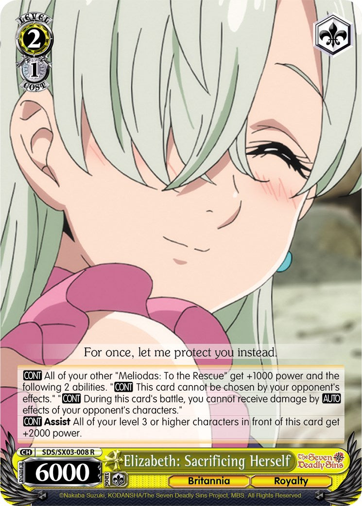 Image of Elizabeth: Sacrificing Herself (SDS/SX03-008 R) [The Seven Deadly Sins]