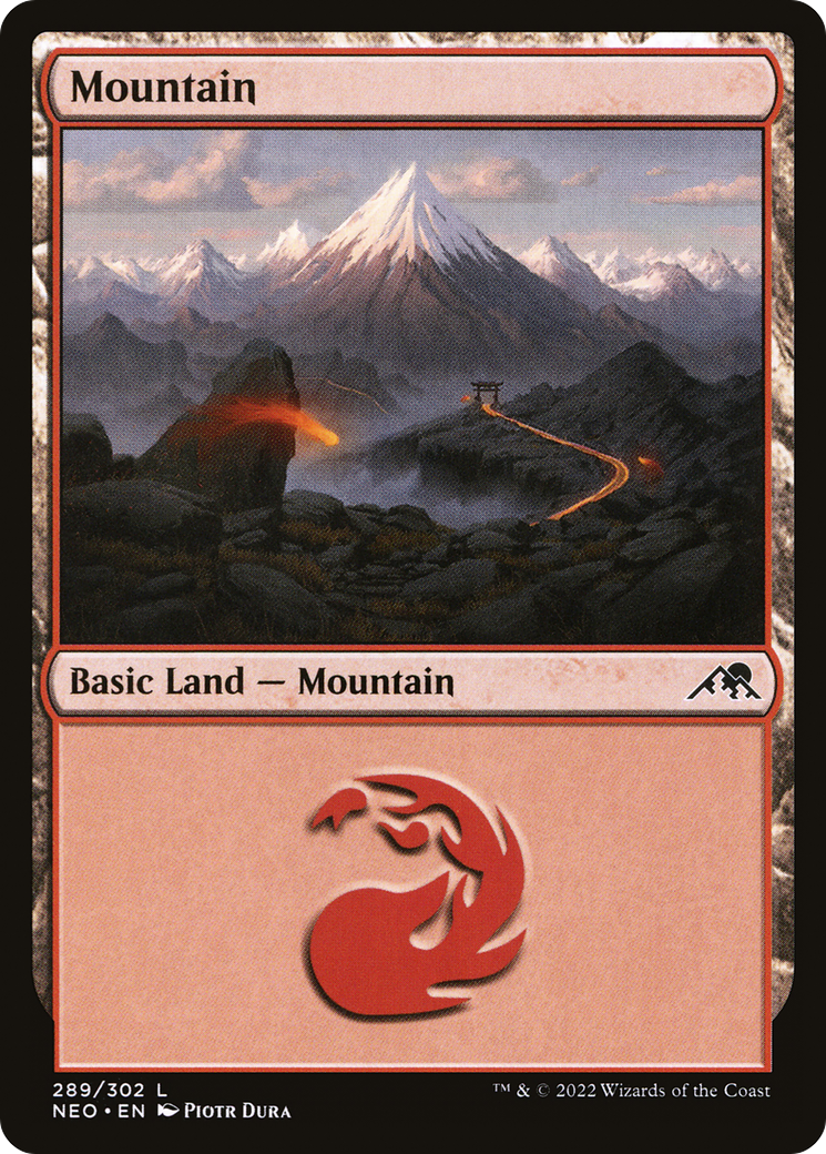 Image of Mountain (289) [Kamigawa: Neon Dynasty]