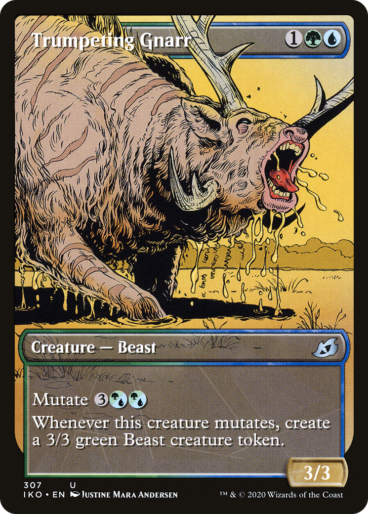 Image of Trumpeting Gnarr (Showcase) [Ikoria: Lair of Behemoths]