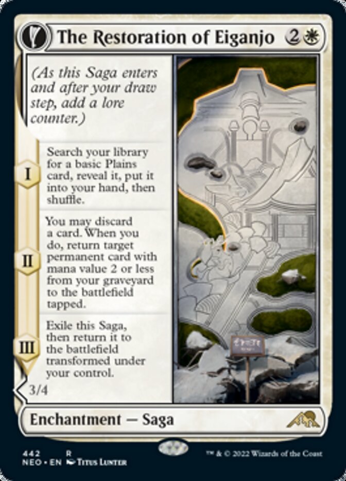 Image of The Restoration of Eiganjo // Architect of Restoration (Extended Art) [Kamigawa: Neon Dynasty]