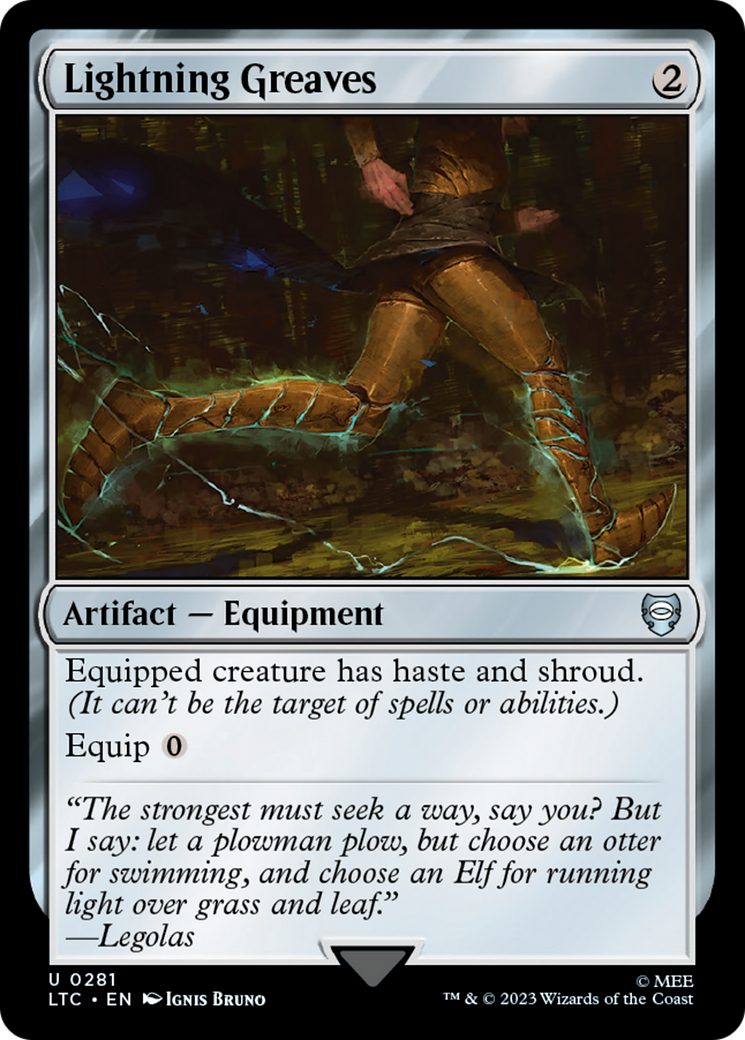 Image of Lightning Greaves [The Lord of the Rings: Tales of Middle-Earth Commander]