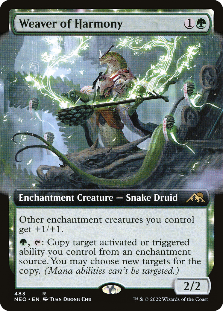 Image of Weaver of Harmony (Extended Art) [Kamigawa: Neon Dynasty]