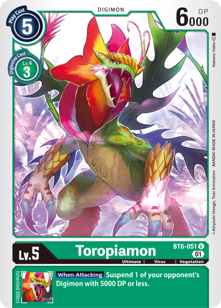 Image of Toropiamon [BT6-051] [Double Diamond]