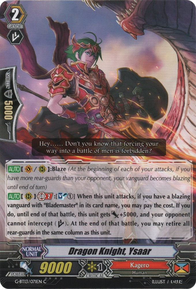 Image of Dragon Knight, Ysaar (G-BT13/071EN) [Ultimate Stride]