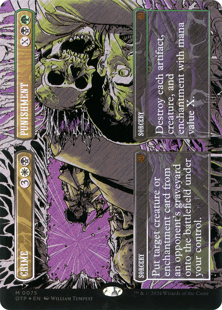Image of Crime // Punishment (Textured Foil) [Outlaws of Thunder Junction: Breaking News]