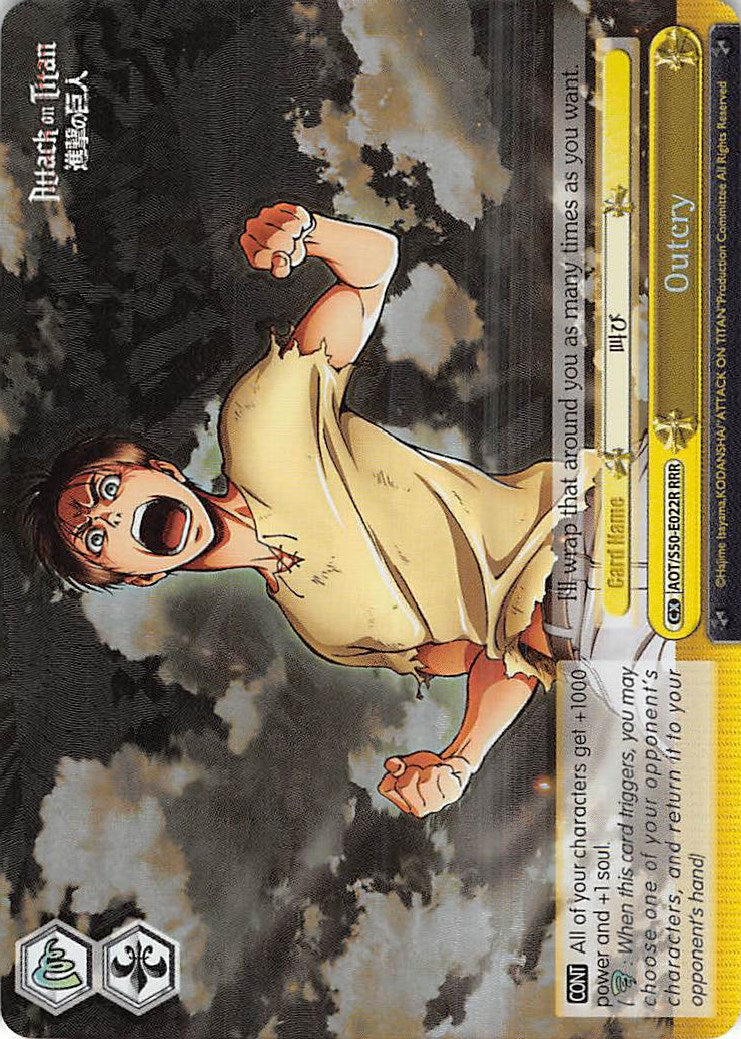 Image of Outcry (AOT/S50-E022R RRR) [Attack on Titan Vol. 2]