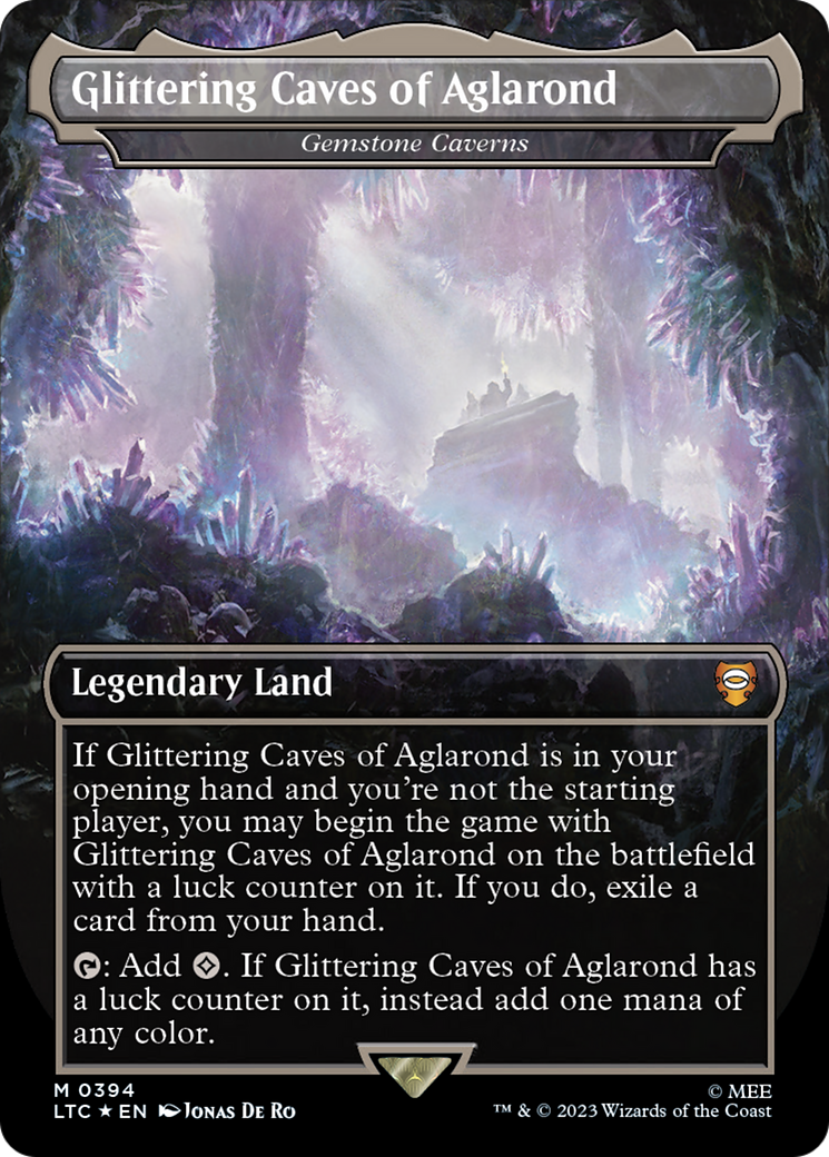 Image of Glittering Caves of Aglarond - Gemstone Caverns (Surge Foil Realms and Relics) [The Lord of the Rings: Tales of Middle-Earth Commander]