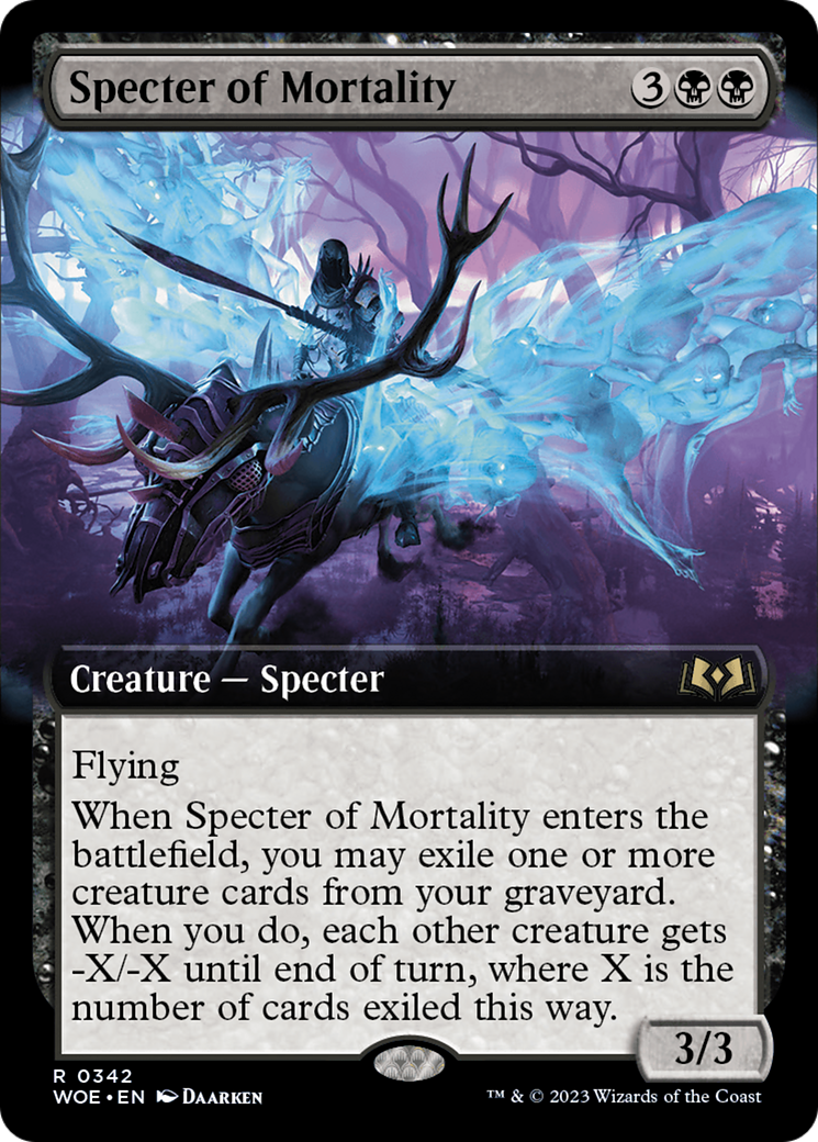 Image of Specter of Mortality (Extended Art) [Wilds of Eldraine]
