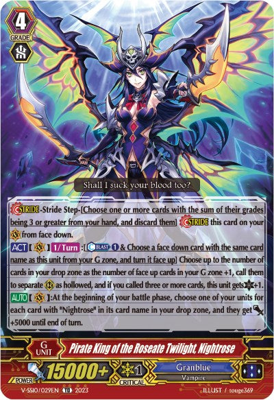 Image of Pirate King of the Roseate Twilight, Nightrose (V-SS10/029EN) [Premium Battle Deckset 2023]
