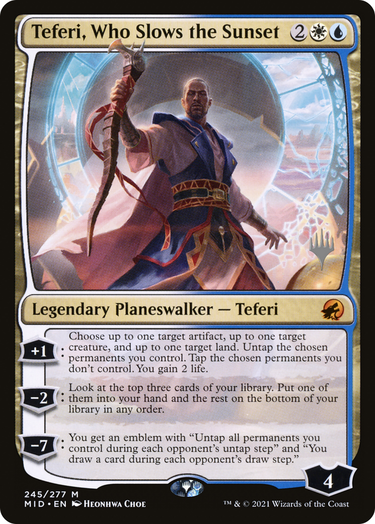 Image of Teferi, Who Slows the Sunset (Promo Pack) [Innistrad: Midnight Hunt Promos]