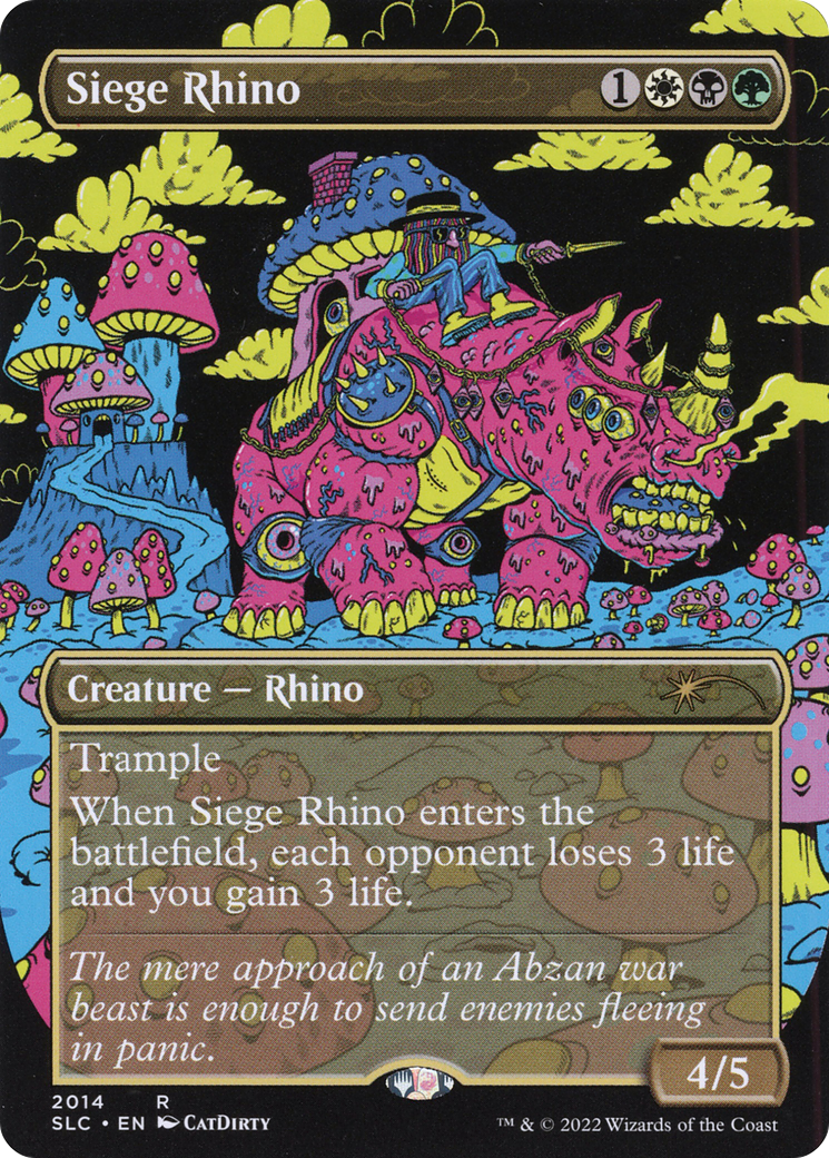 Image of Siege Rhino (Borderless) [Secret Lair Countdown Kit]