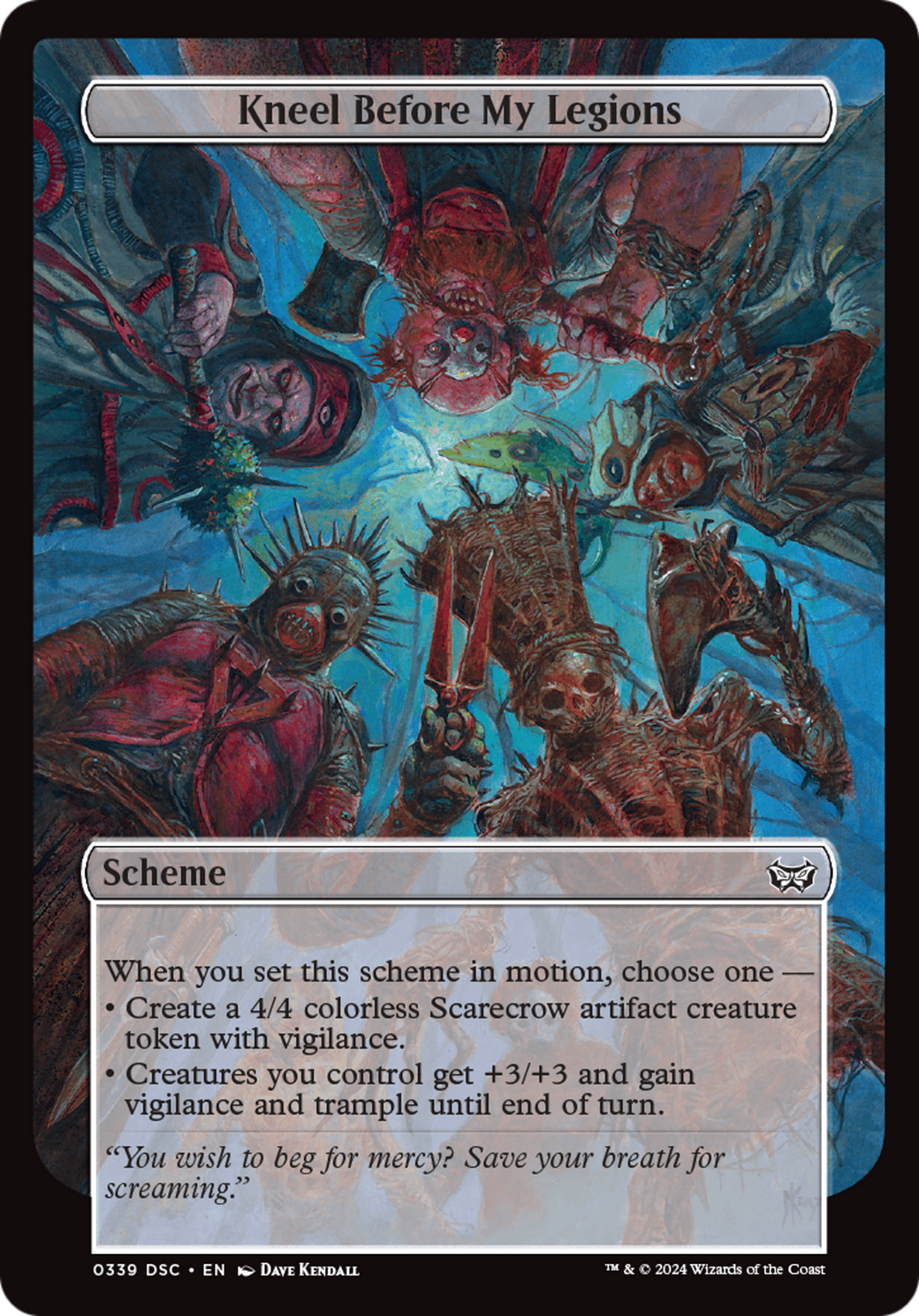 Image of Kneel Before My Legions (Full Art) [Duskmourn: Archenemy]