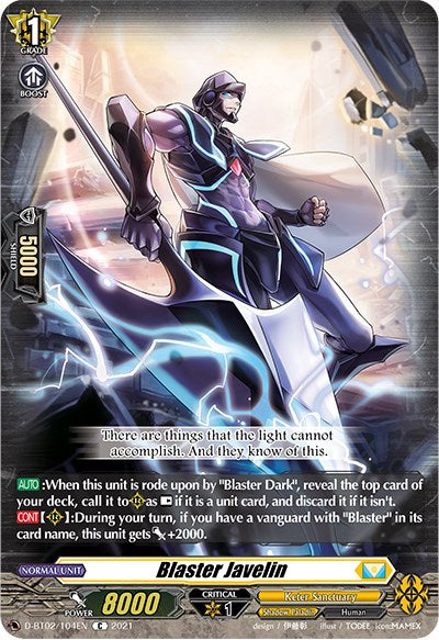 Image of Blaster Javelin (D-BT02/104EN) [A Brush with the Legends]