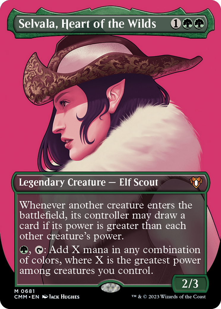 Image of Selvala, Heart of the Wilds (Borderless Profile) [Commander Masters]