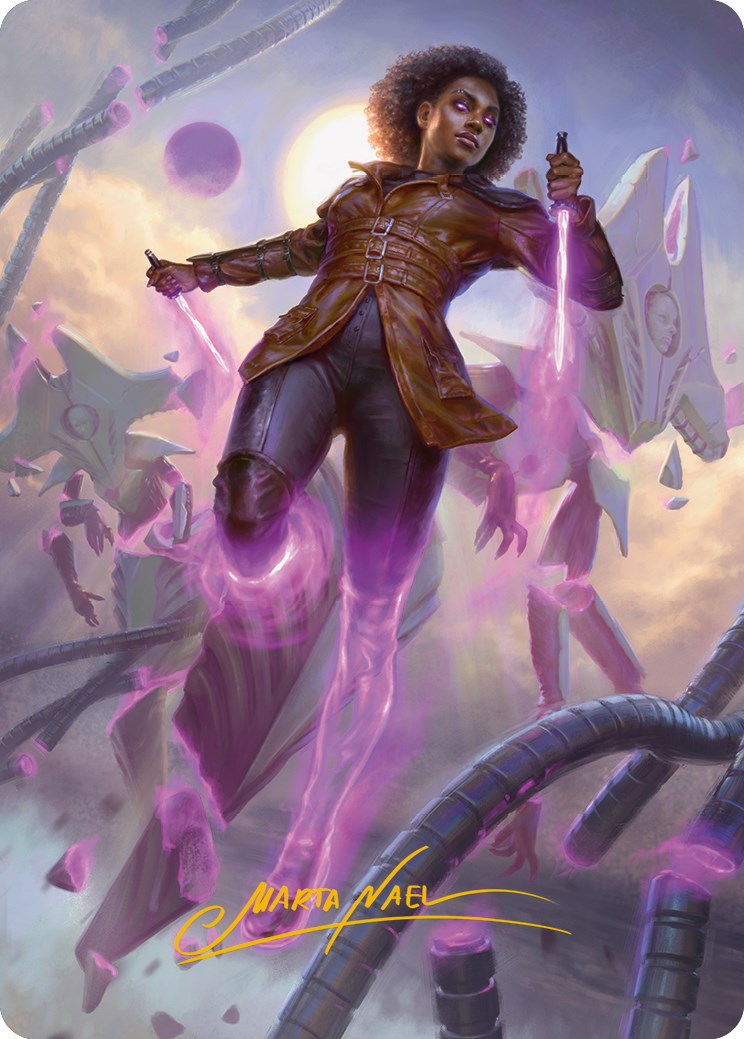 Image of Kaya, Intangible Slayer Art Card (Gold-Stamped Signature) [Phyrexia: All Will Be One Art Series]