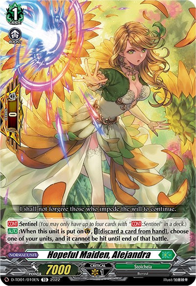Image of Hopeful Maiden, Alejandra (D-TD01/010EN) [Urara Haneyama -Bandmaster of Blossoming Bonds-]