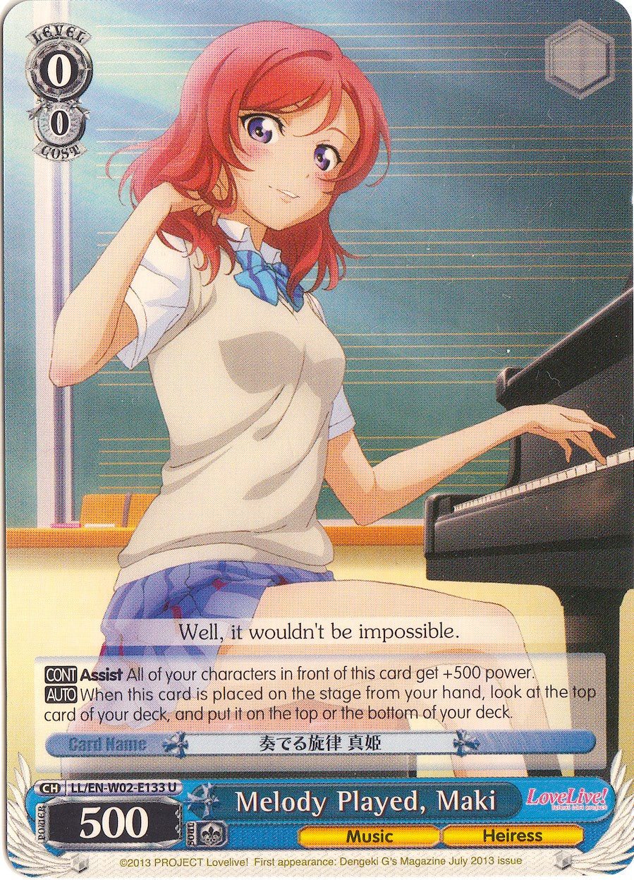 Image of Melody Played, Maki (LL/EN-W02-E133 U) [Love Live! DX Vol.2]