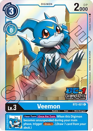 Image of Veemon [BT2-021] (DC-1 Grand Prix) [Release Special Booster Promos]