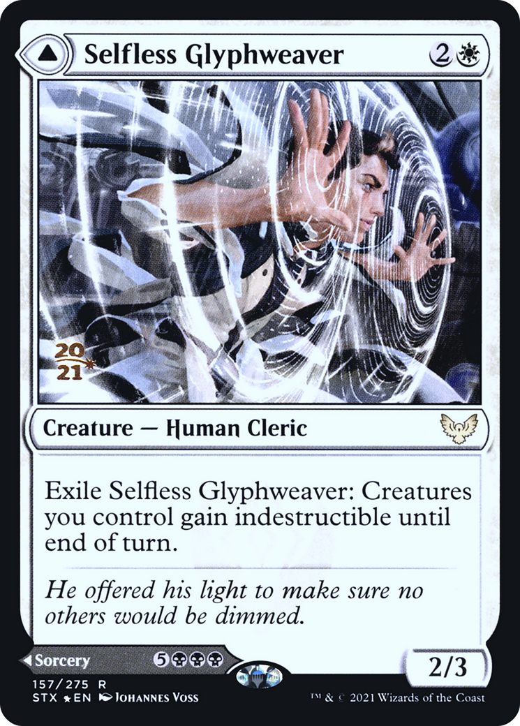 Image of Selfless Glyphweaver // Deadly Vanity [Strixhaven: School of Mages Prerelease Promos]
