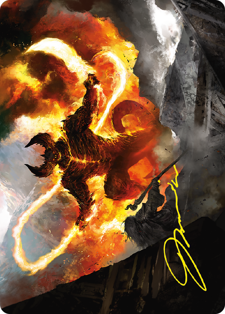 Image of The Balrog, Durin's Bane Art Card [The Lord of the Rings: Tales of Middle-earth Art Series]