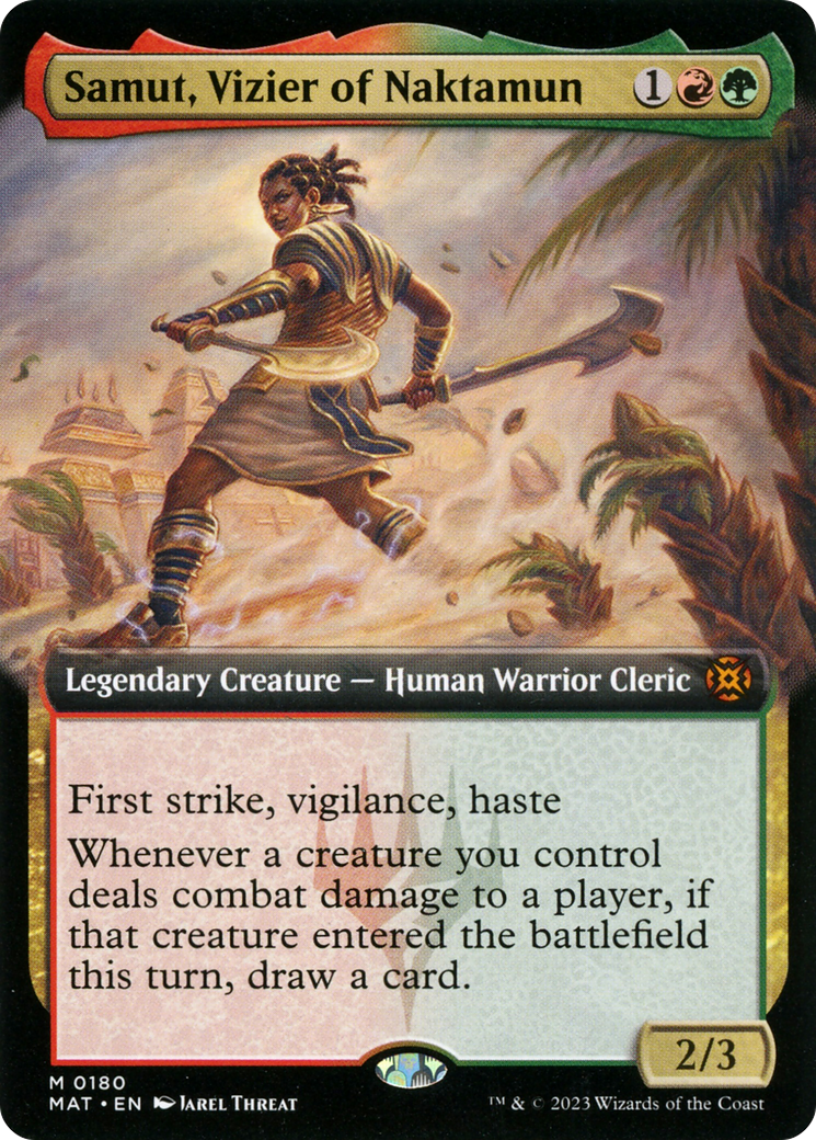 Image of Samut, Vizier of Naktamun (Extended Art) [March of the Machine: The Aftermath]