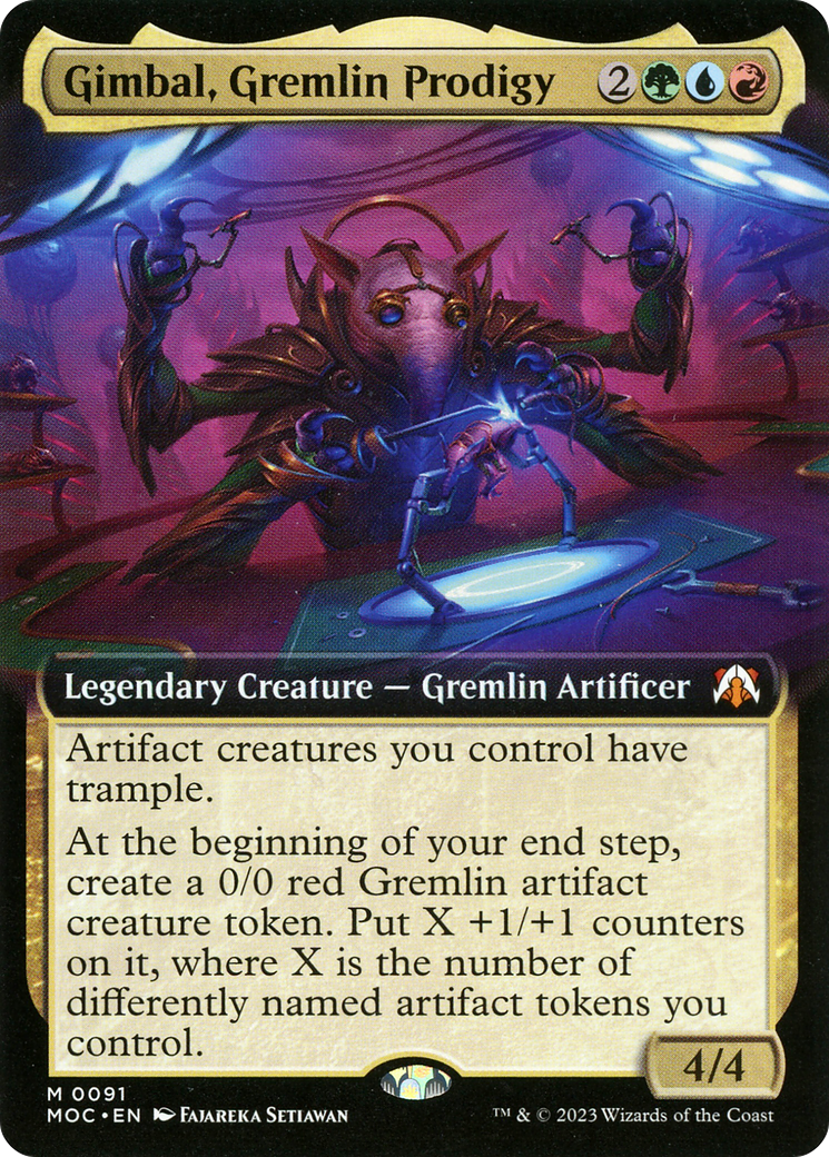 Image of Gimbal, Gremlin Prodigy (Extended Art) [March of the Machine Commander]
