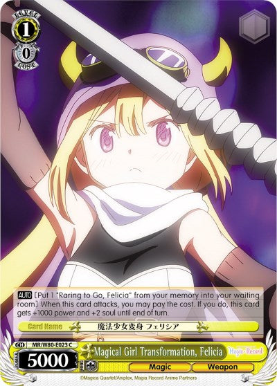 Image of Magical Girl Transformation, Felicia (MR/W80-E023 C) [Magia Record: Puella Magi Madoka Magica [Side Story] (Anime)]