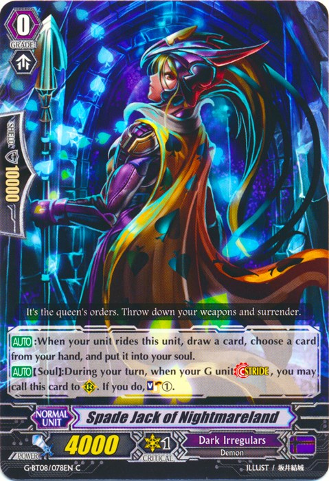 Image of Spade Jack of Nightmareland (G-BT08/078EN) [Absolute Judgment]