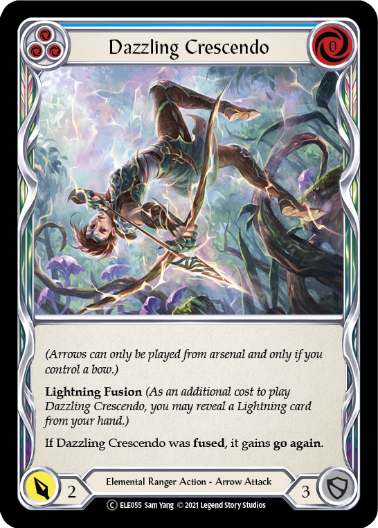 Image of Dazzling Crescendo (Blue) [U-ELE055] (Tales of Aria Unlimited)  Unlimited Rainbow Foil
