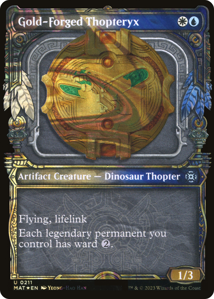 Image of Gold-Forged Thopteryx (Showcase Halo Foil) [March of the Machine: The Aftermath]