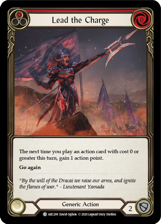 Image of Lead the Charge (Red) [U-ARC209] (Arcane Rising Unlimited)  Unlimited Rainbow Foil