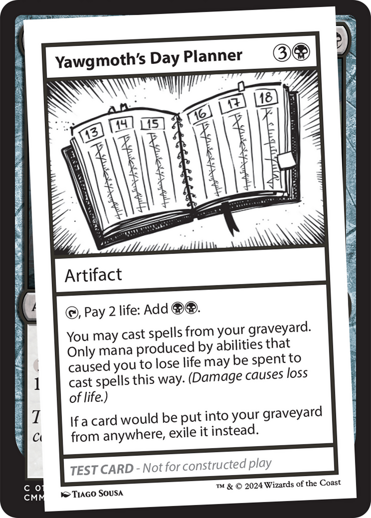 Image of Yawgmoth's Day Planner [Mystery Booster 2 Playtest Cards]