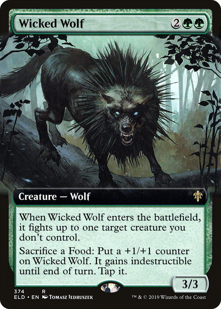 Image of Wicked Wolf (Extended Art) [Throne of Eldraine]