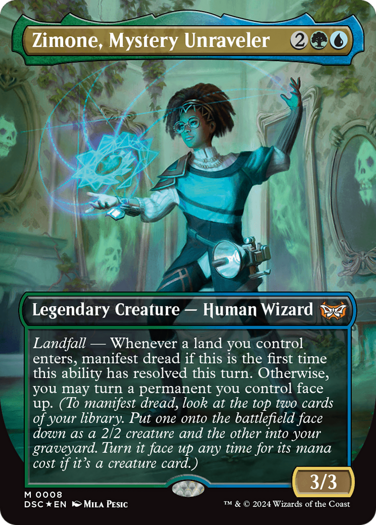 Image of Zimone, Mystery Unraveler (Borderless) [Duskmourn: House of Horror Commander]