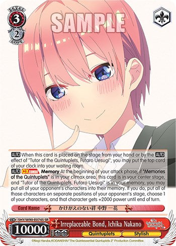 Image of Irreplaceable Bond, Ichika Nakano (5HY/W90-E074S SR) [The Quintessential Quintuplets 2]